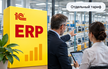 Иллюстрация 1С:ERP Управление предприятием: название конфигурации и рабочая ситуация