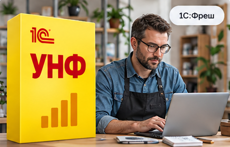 Иллюстрация 1С:Управление нашей фирмой: название конфигурации и рабочая ситуация